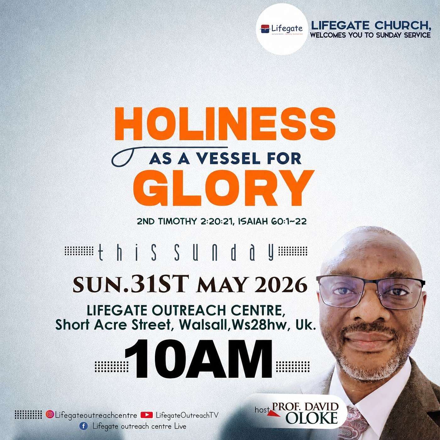 Holiness as a vessel for Glory (Session 5) - Lifegate Church - 31.5.26 episode artwork