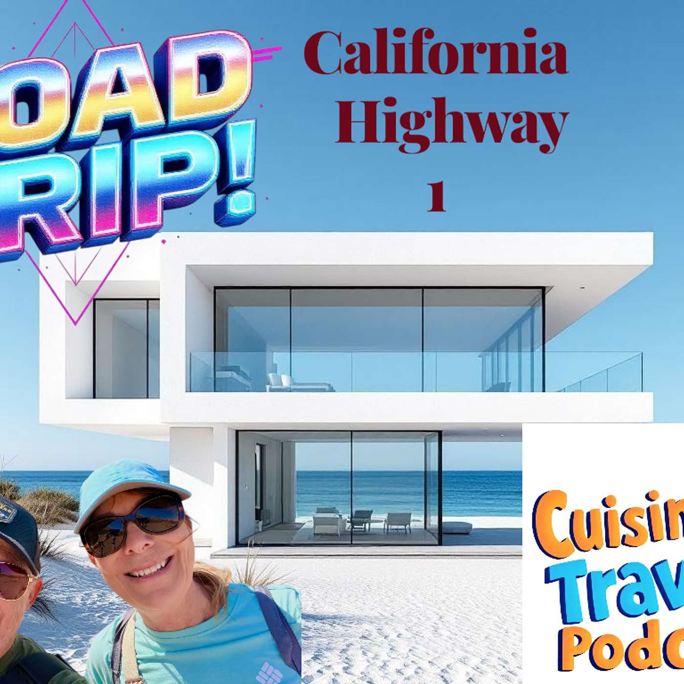 Cuisineist Travels Podcast. Journalists Elaine and Scott Harris Explore a scenic road trip along Highway 1, emphasizing the sensory experiences and emotional connections found in California’s coastal towns