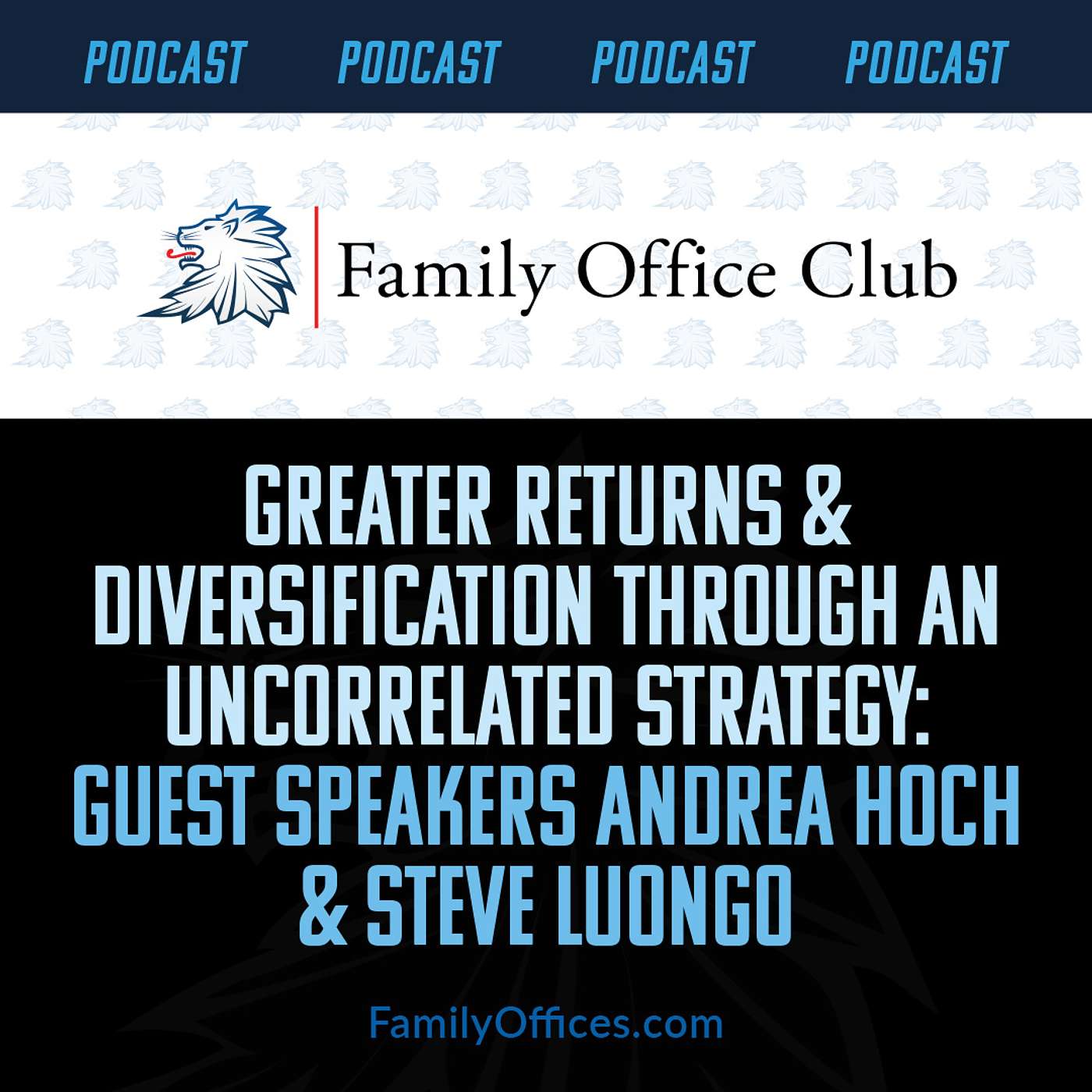 Greater Returns & Diversification Through An Uncorrelated Strategy: Guest Speakers Andrea Hoch & Steve Luongo