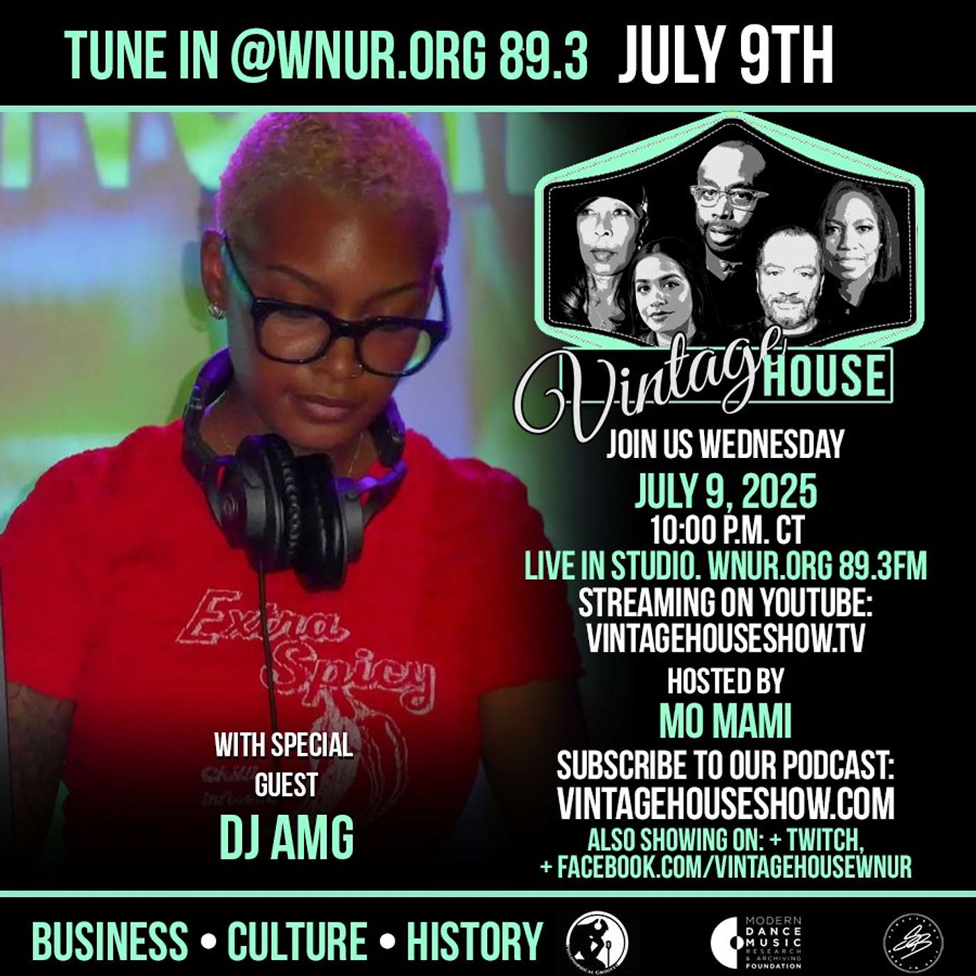 DJ AMG with Mo Mami LIVE in the WNUR studios!! The Future of House is NOW!!