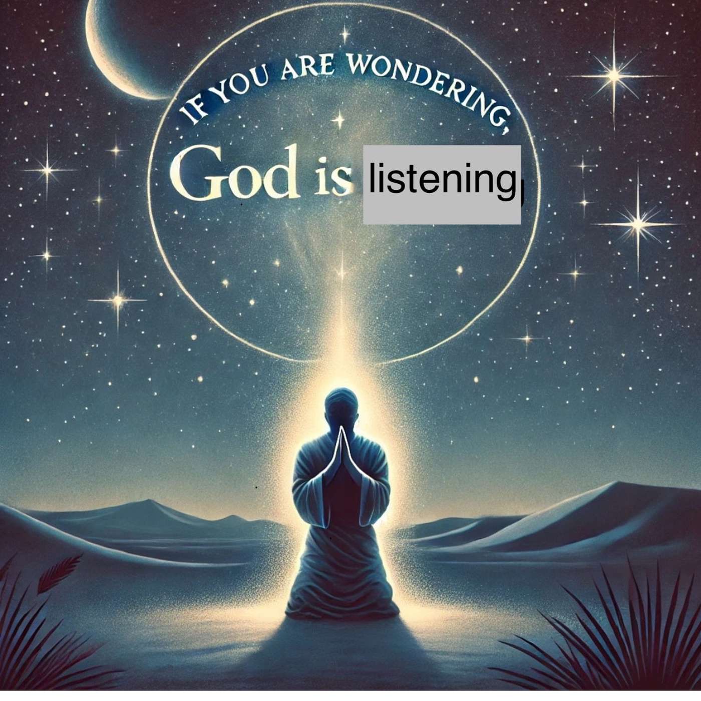 If you are wondering, God is listening