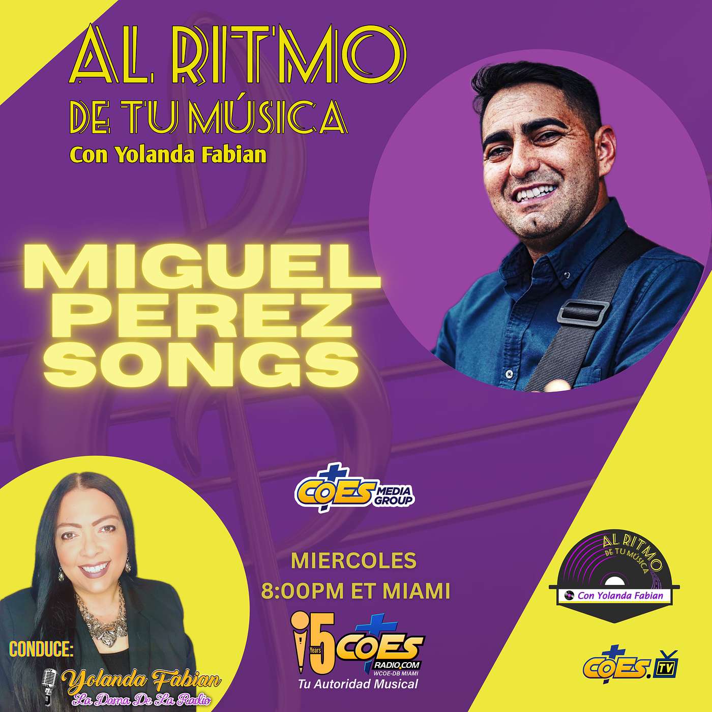 Miguel Perez Songs en Al Ritmo de tu Música con Yolanda Fabian