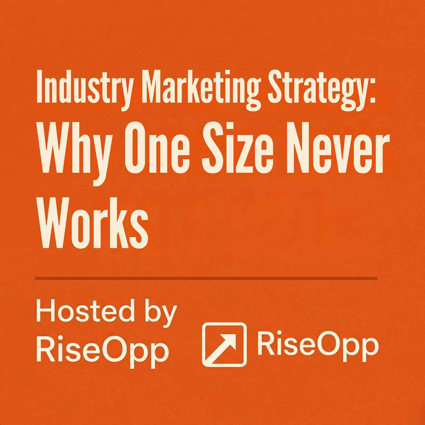 Industry Marketing Strategy: Why One Size Never Works | RiseOpp episode artwork