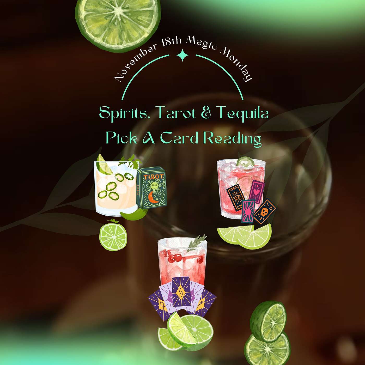 Spirits Tarot & Tequila Pick A Card Reading Cranberry/Rosemary Margarita & Tarot#3 episode artwork