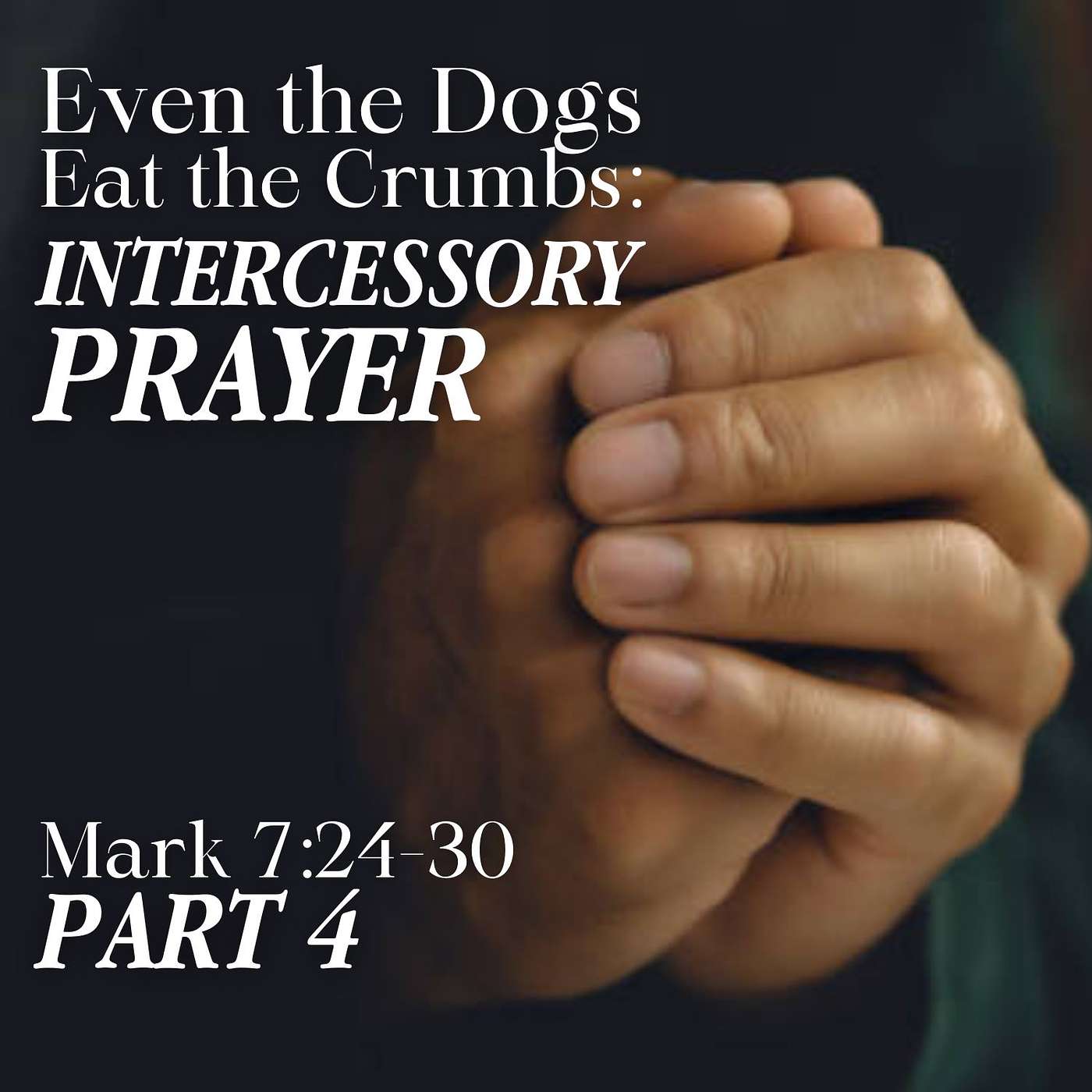 Even the Dogs Eat the Crumbs: Intercessory Prayer, Part 4; Mark 7:24-30