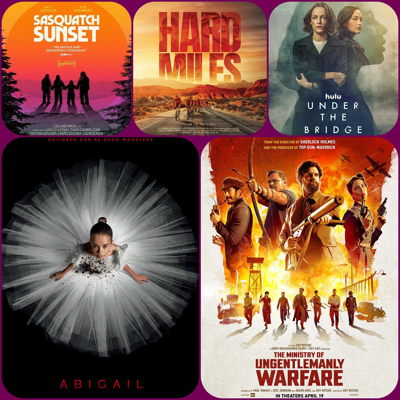 Episode 155 - Abigail, The Ministry of Ungentlemanly Warfare, Sasquatch Sunset, Hard Miles, Under the Bridge episode artwork