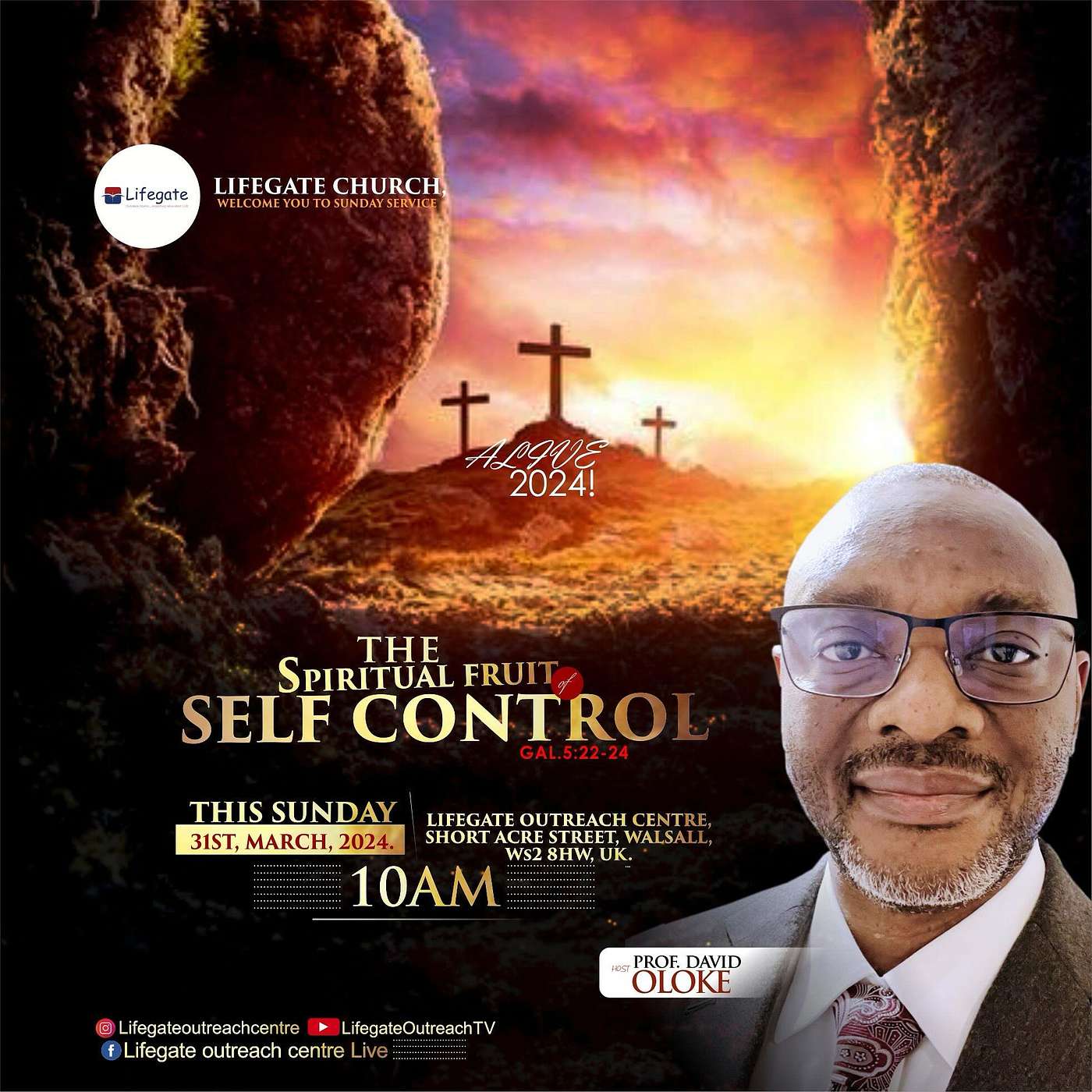 The Spiritual Fruit of Self Control - Lifegate Church - 31.3.24 episode artwork