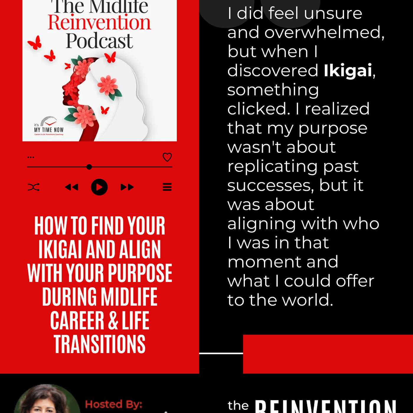#201: How To Find Your Ikigai And Align With Your Purpose During Midlife Career & Life Transitions