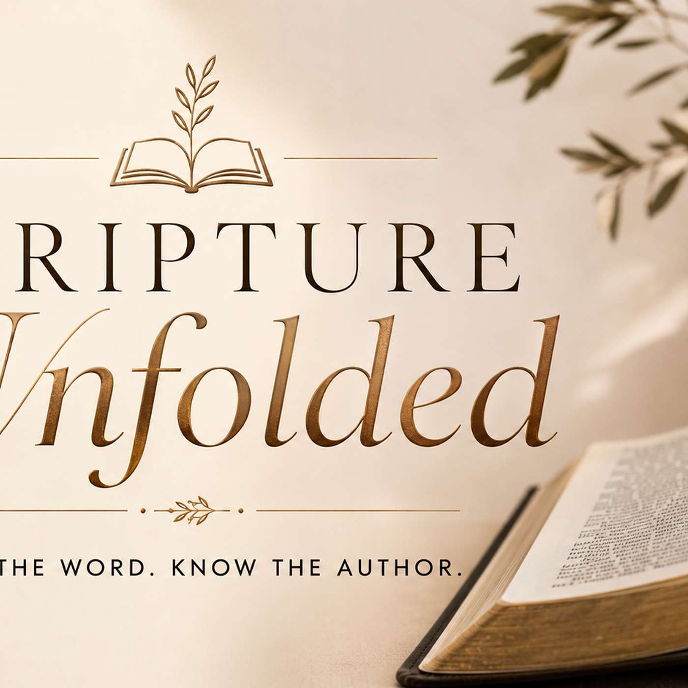 Scripture Unfolded: Study the Word. Know the Author