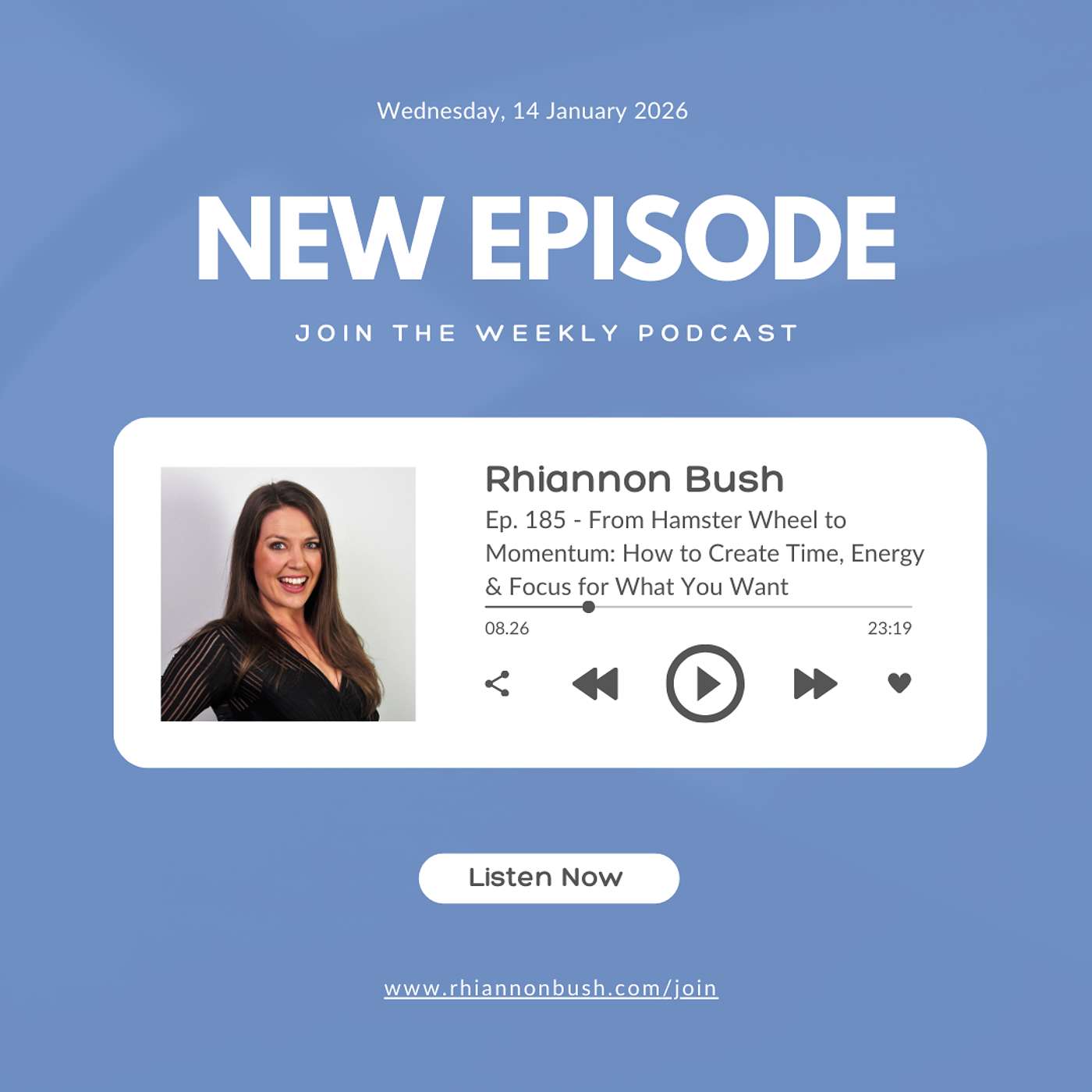 Ep. 185 - From Hamster Wheel to Momentum: How to Create Time, Energy & Focus for What You Want