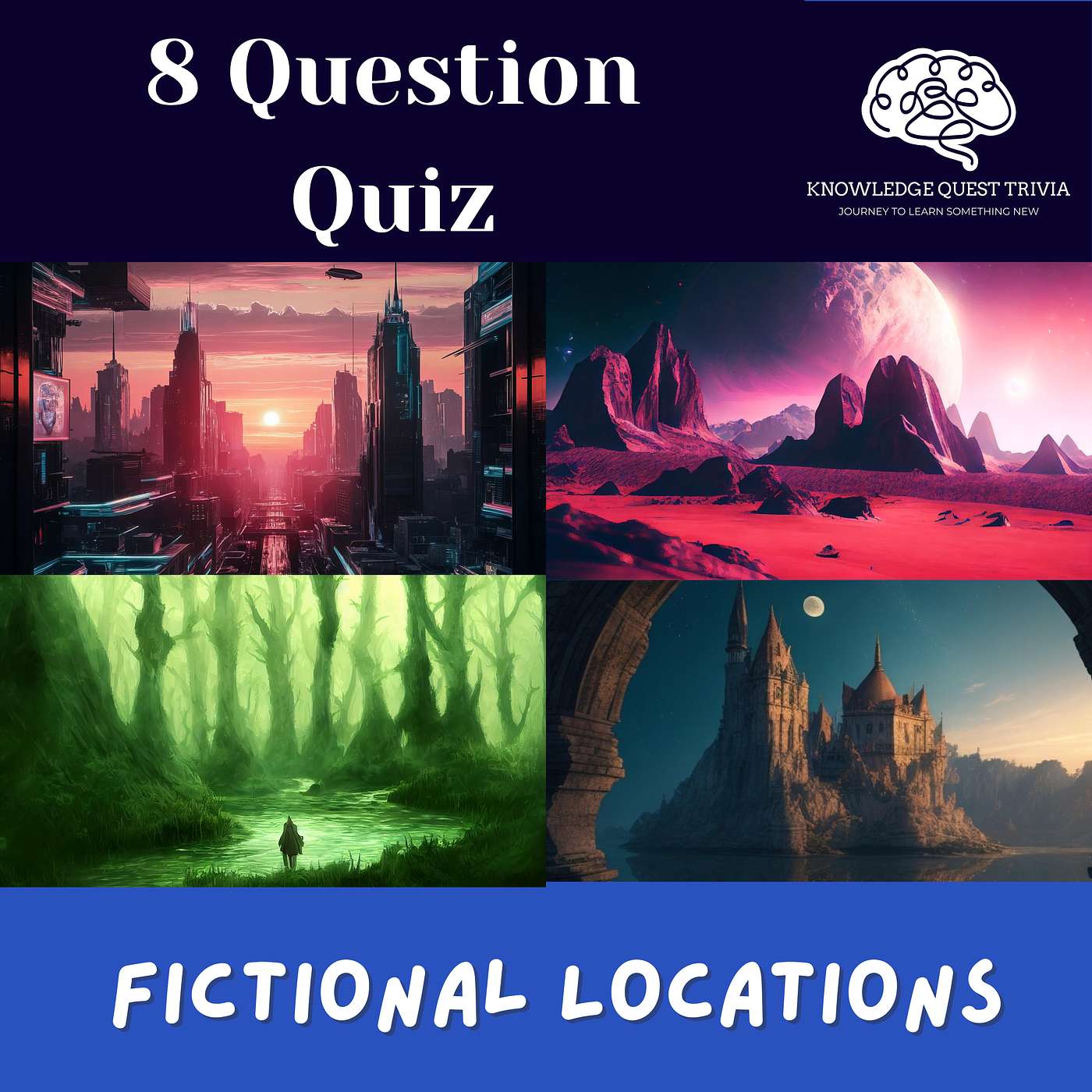 [S3E13] Eight Question Quiz - Fictional Locations episode artwork