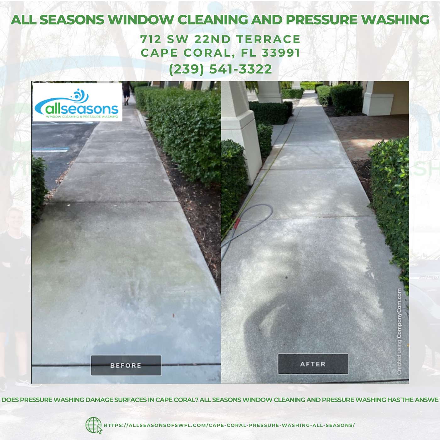 Does Pressure Washing Damage Surfaces in Cape Coral? All Seasons Window Cleaning and Pressure Washing Has the Answer episode artwork