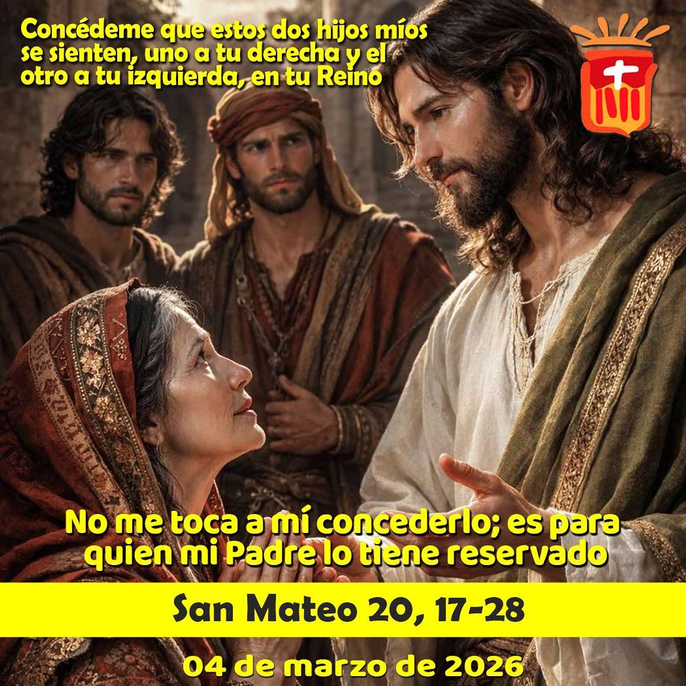 2026-03-04 San Mateo 20, 17-28: Miércoles II Cuaresma