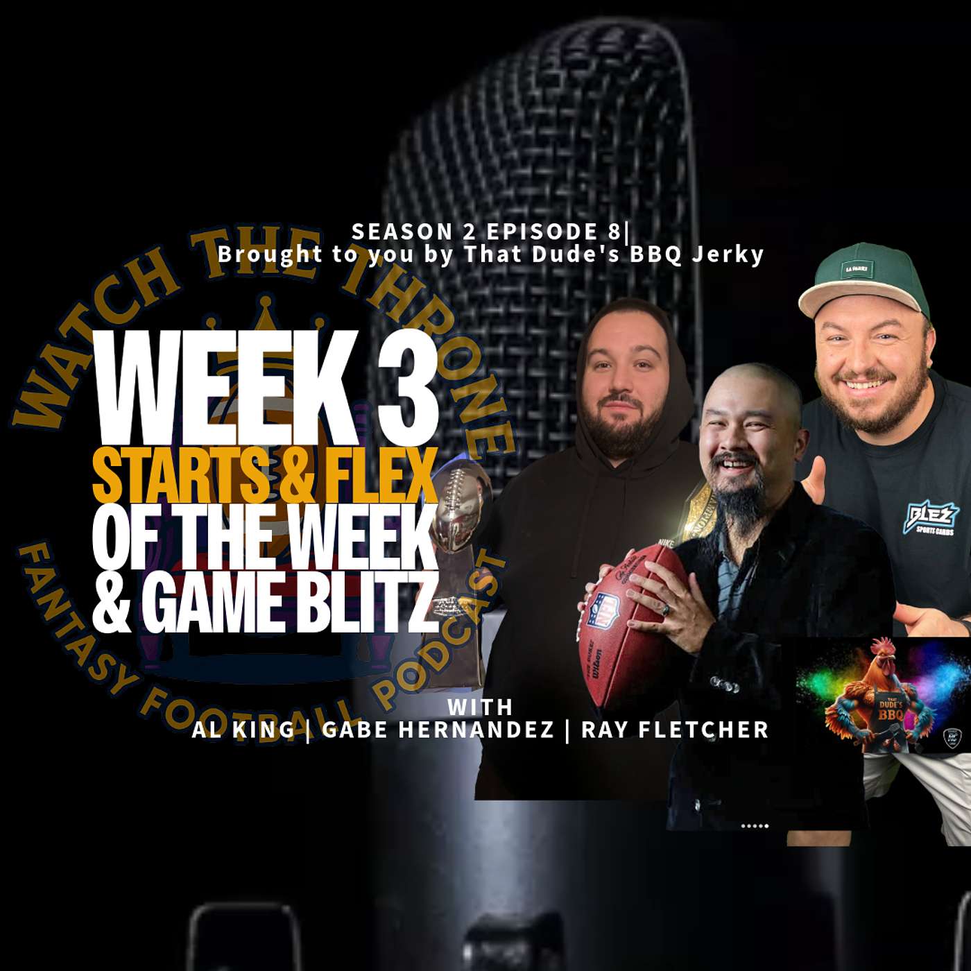 2025 Week 3 NFL Fantasy Football - Starts/Flex of the Week & Game Blitz episode artwork