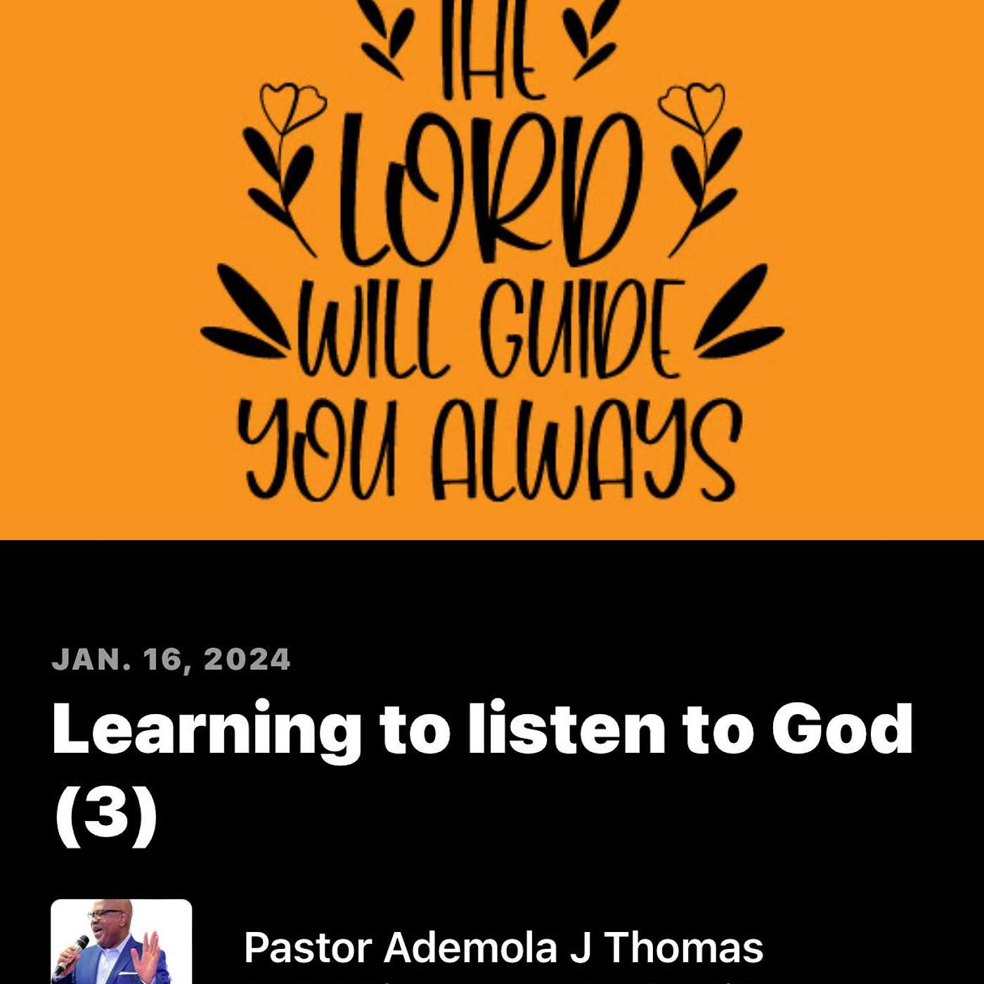 Learning to listen to God (3) episode artwork