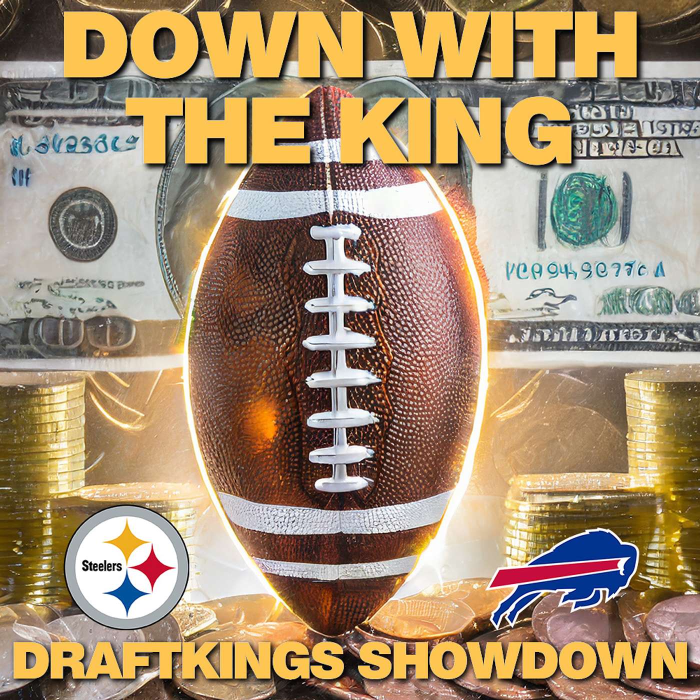 Down With The King: 2023-24 NFL Wildcard: PIT at BUF Showdown #DraftKings Picks and Advice #DFS episode artwork