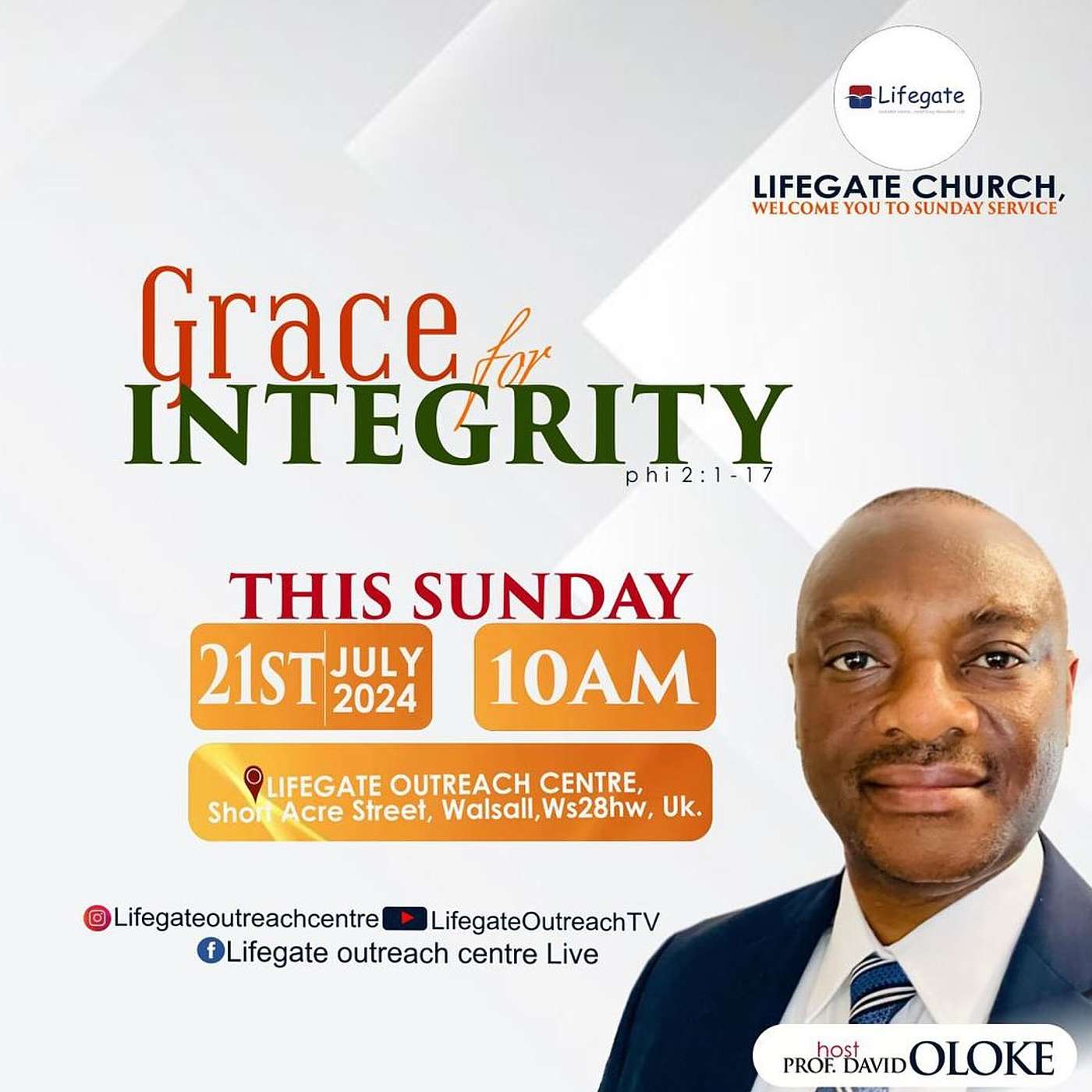 Grace for Integrity - Lifegate Church - 21.7.24