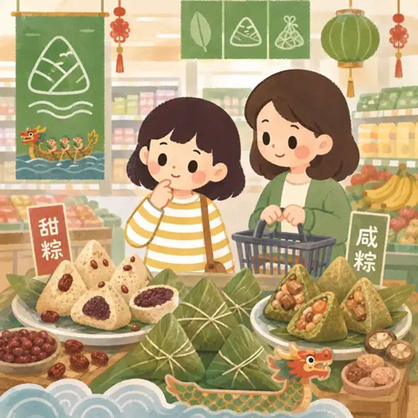 [HSK 3] 买粽子的小纠结 - A Small Dilemma When Buying Zongzi episode artwork