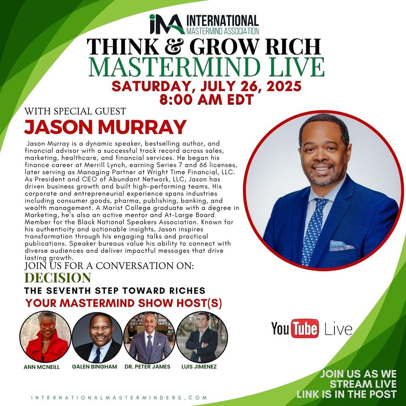 IMA Think & Grow Rich Saturday Show 07.26.25 episode artwork