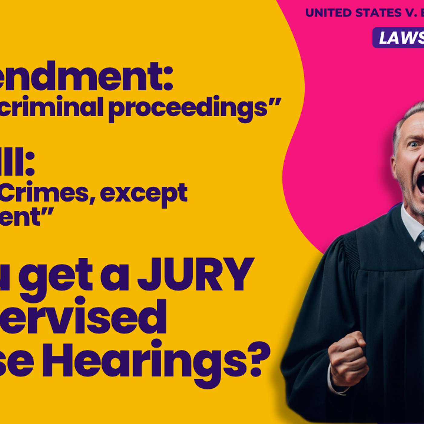 Is there a JURY in Federal Supervised Release Revocation Hearings? Federal Probation Violation?