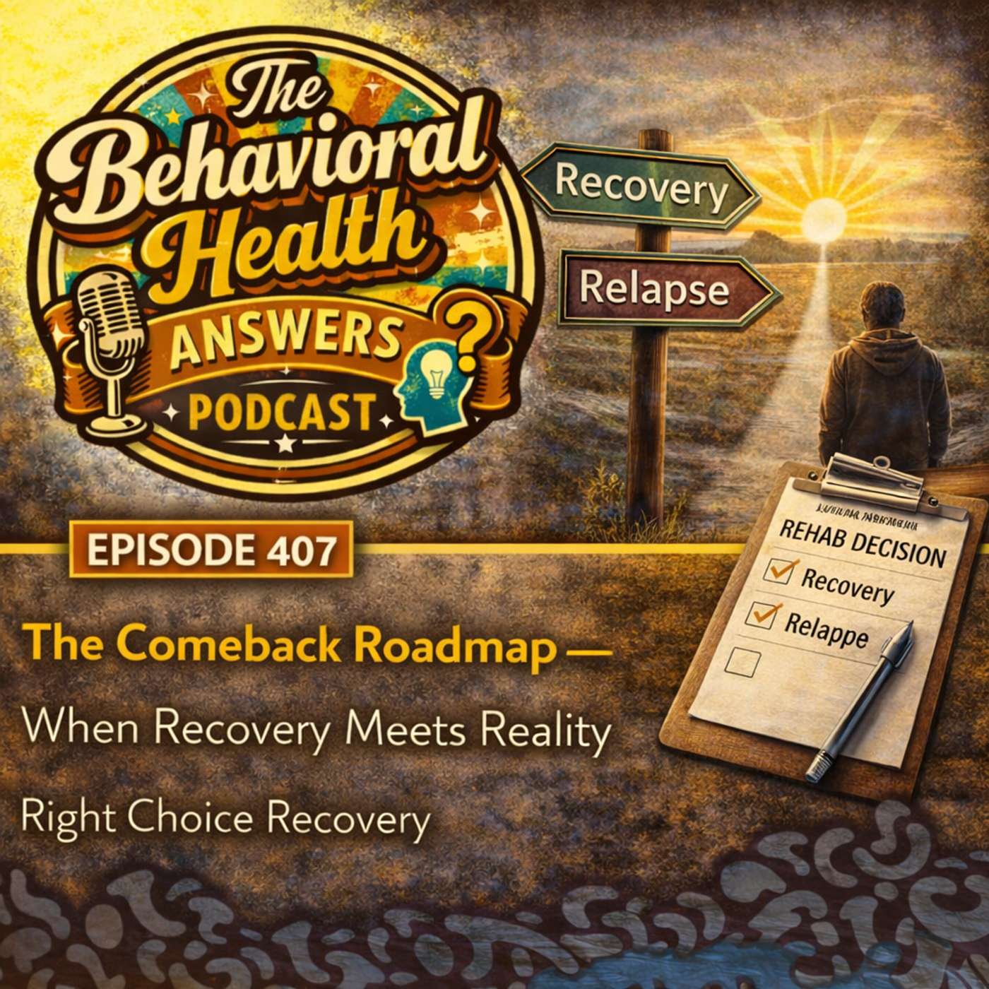 Episode 407: The Comeback Roadmap - When Recovery Meets Reality | Right Choice Recovery episode artwork
