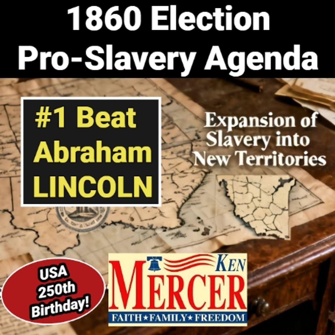 USA 250th: Election of 1860 - Pro-Slavery States Must Beat Lincoln episode artwork
