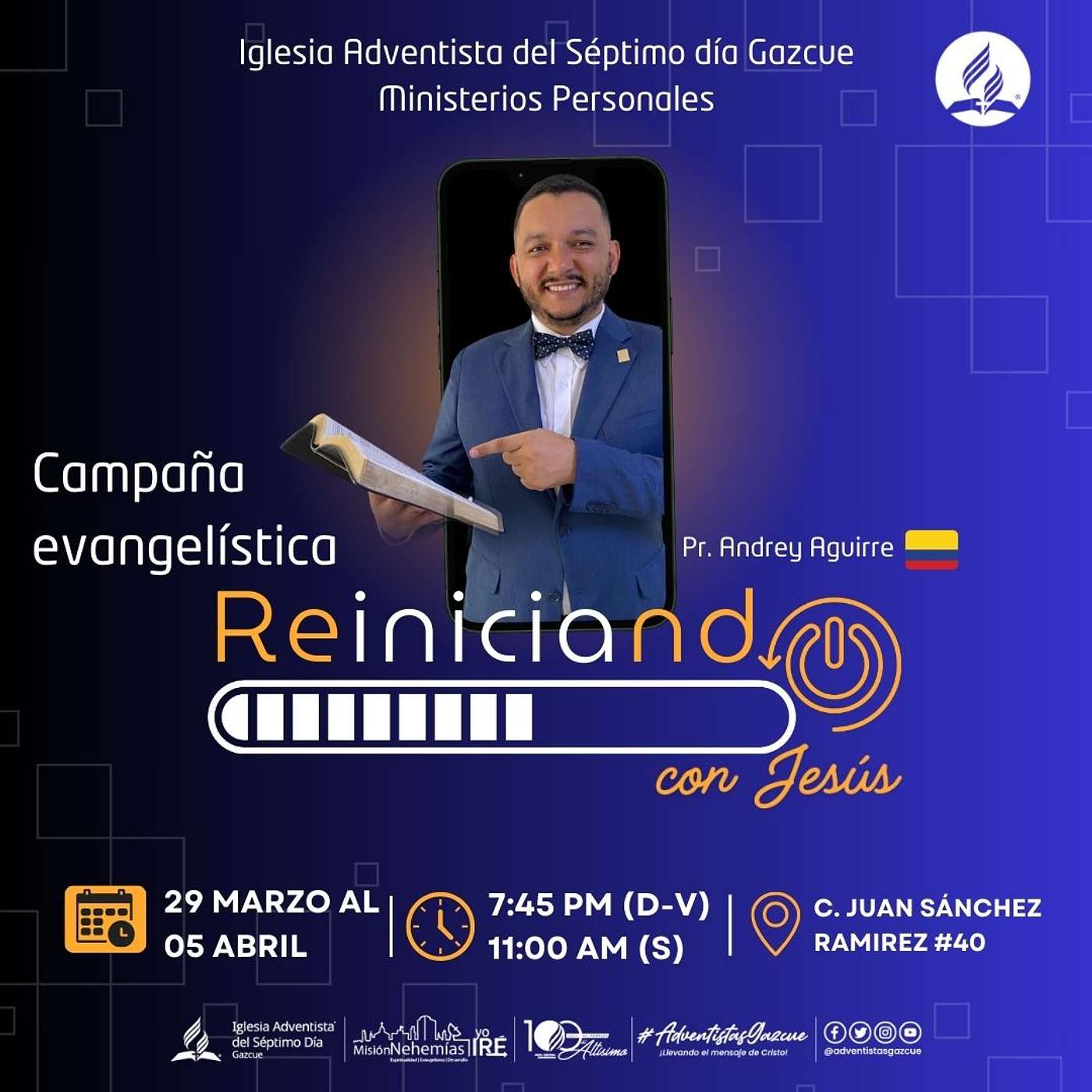 Pr. Andrey Aguirre: "Reiniciando con Jesús" Dia 1 - 29 marzo 2025