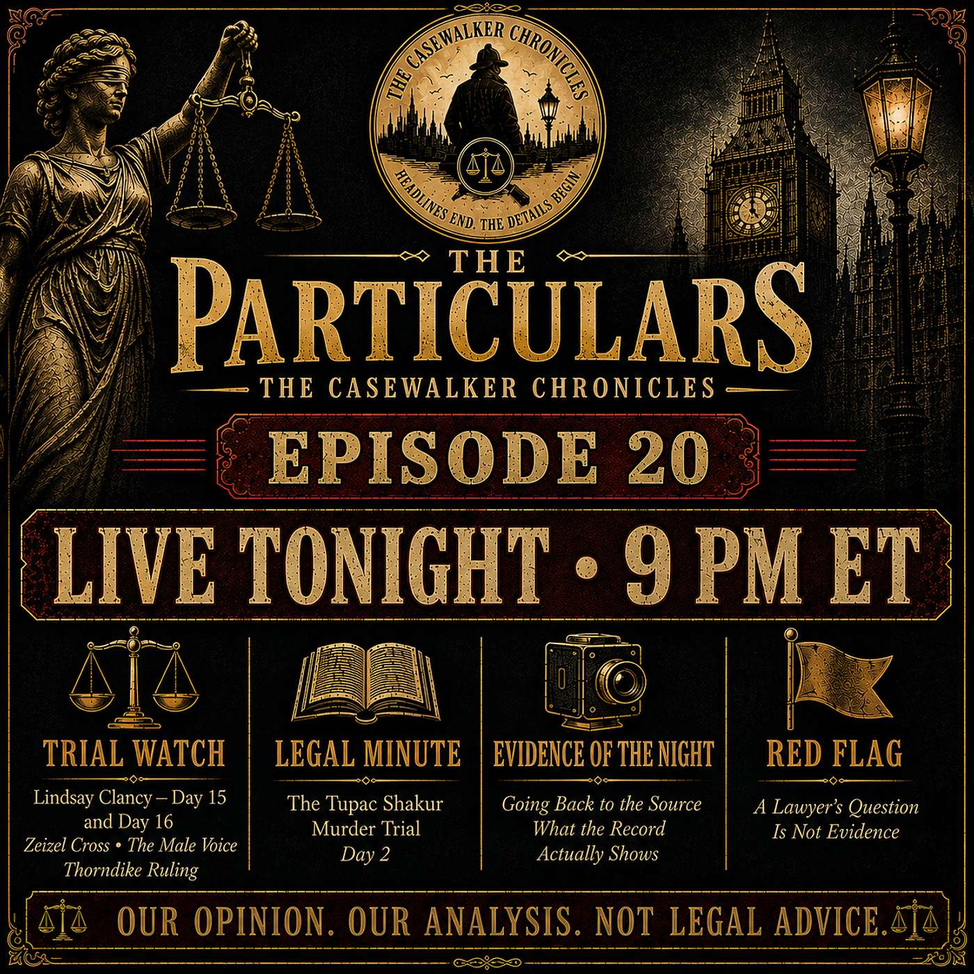 The State Rests, the Defense Answers: Clancy Days 15 & 16 + a Male Voice | The Particulars Ep. 20 episode artwork