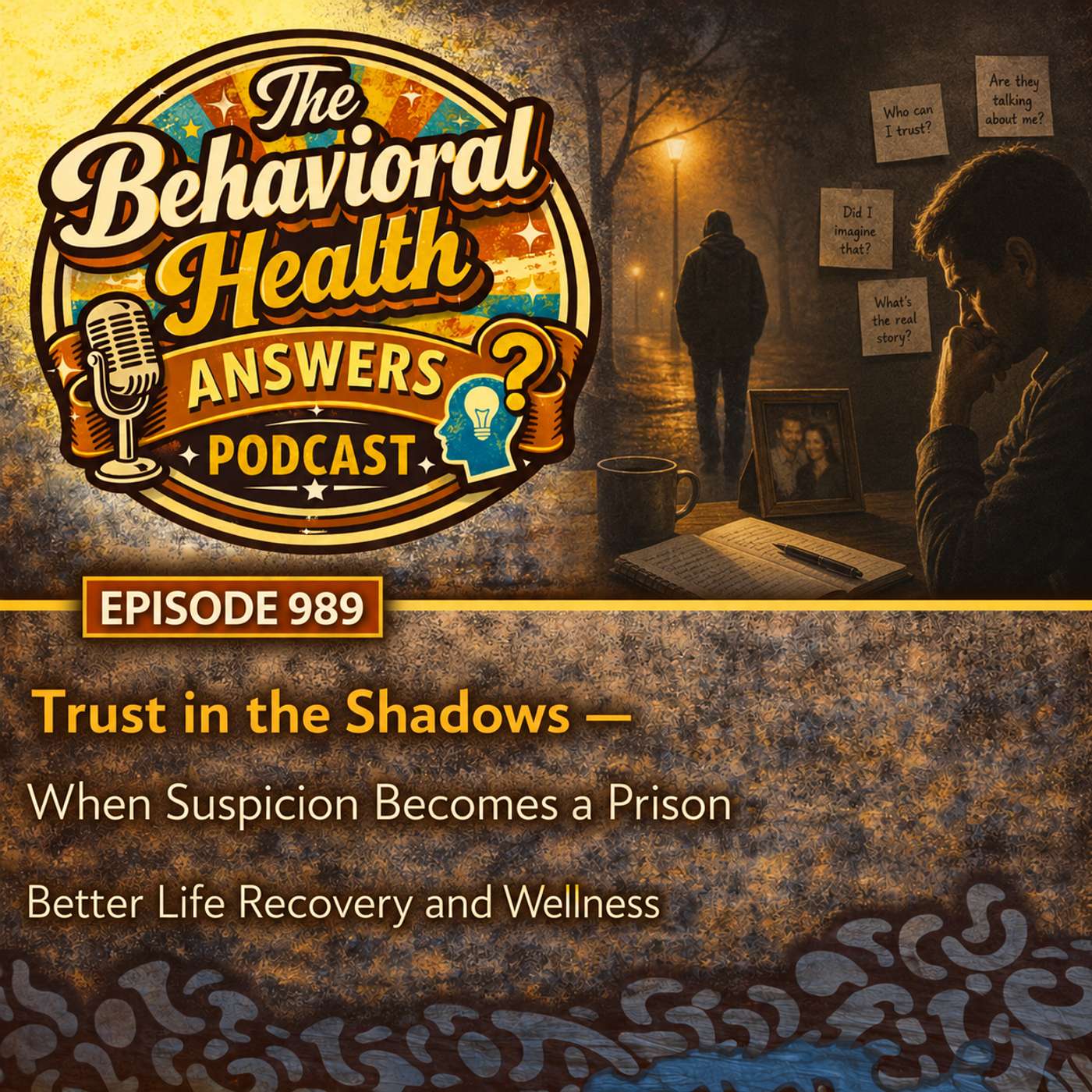 Episode 989: Trust in the Shadows - When Suspicion Becomes a Prison | Better Life Recovery and Wellness episode artwork