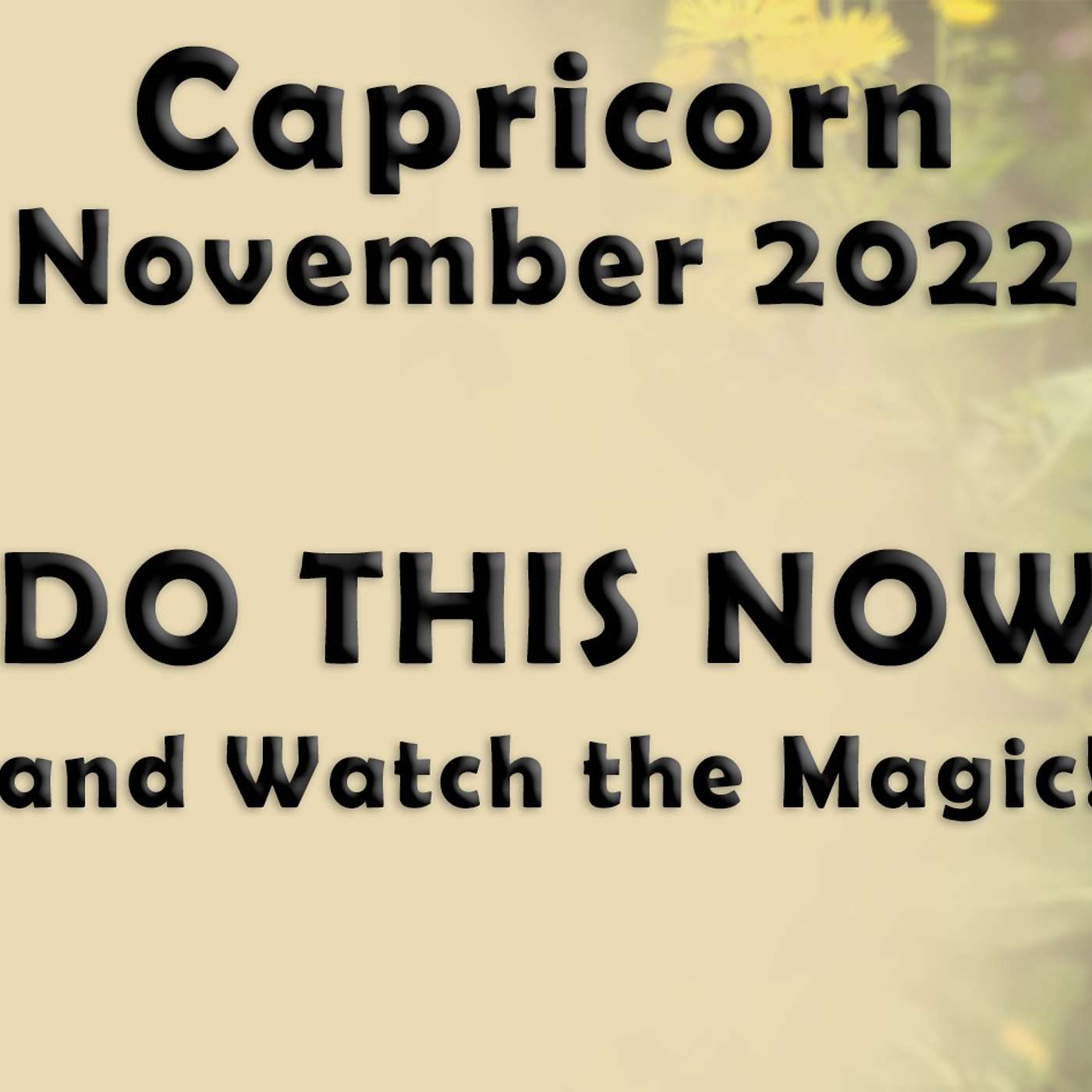 Capricorn November 2022 DO THIS NOW (and WATCH THE MAGIC!) Astrology Horoscope Forecast