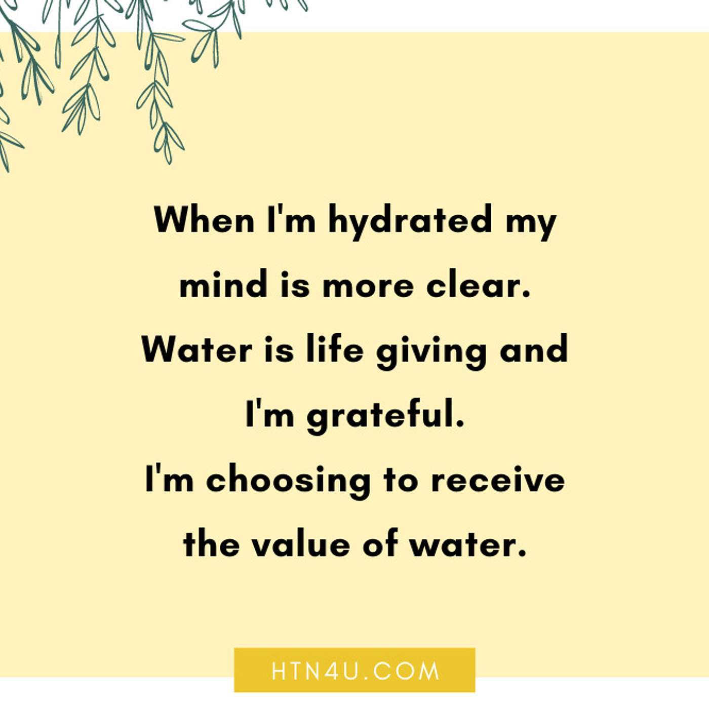 HTN4U Unlimiting Affirmations on Your Hydration Mindset #136