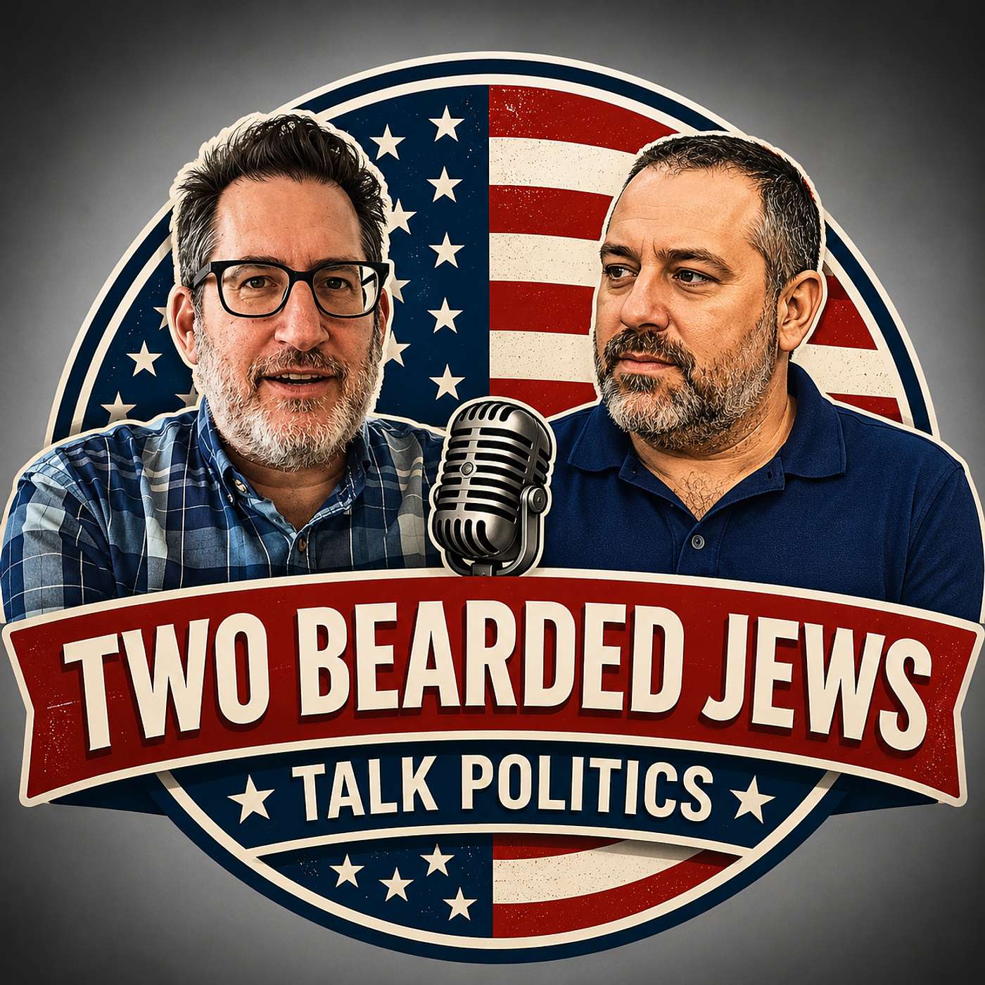 Two Bearded Jews Talk Politics podcast artwork