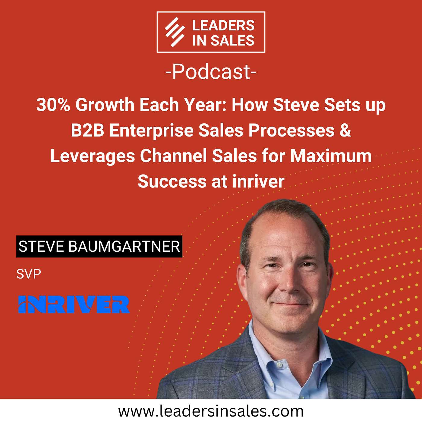 Ep 58 - Steve Baumgartner - 30% Growth Each Year: How Steve Sets up B2B Enterprise Sales Processes & Leverages Channel Sales for Maximum Success at inriver Ep 58 - Steve Baumgartner - 30% Growth Each Year: How Steve Sets up B2B Enterprise Sales Processes & Leverages Channel Sales for Maximum Success at inriver