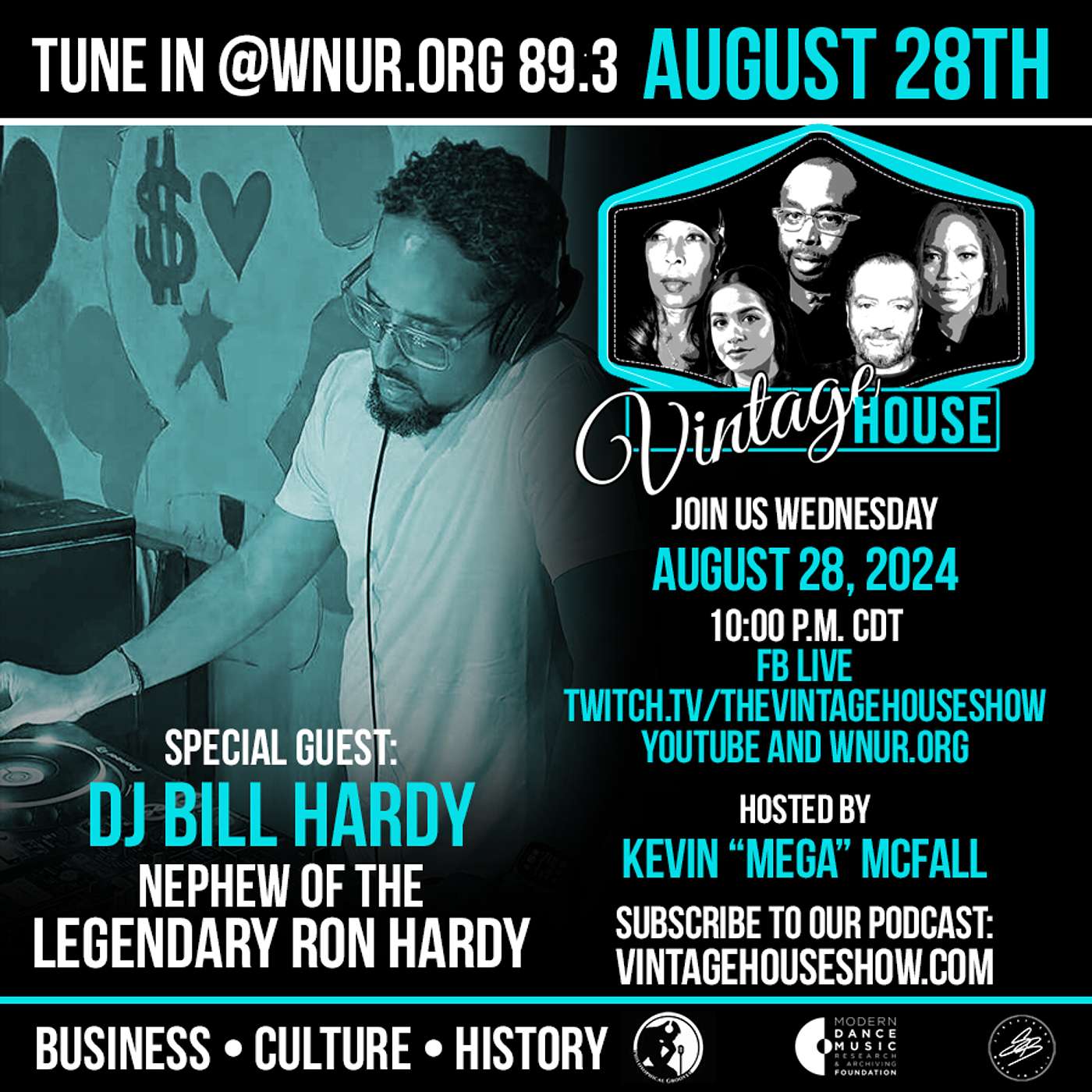 The VINTAGE HOUSE Show Podcast On Air & On-Line | Business, Culture, History of House Music
