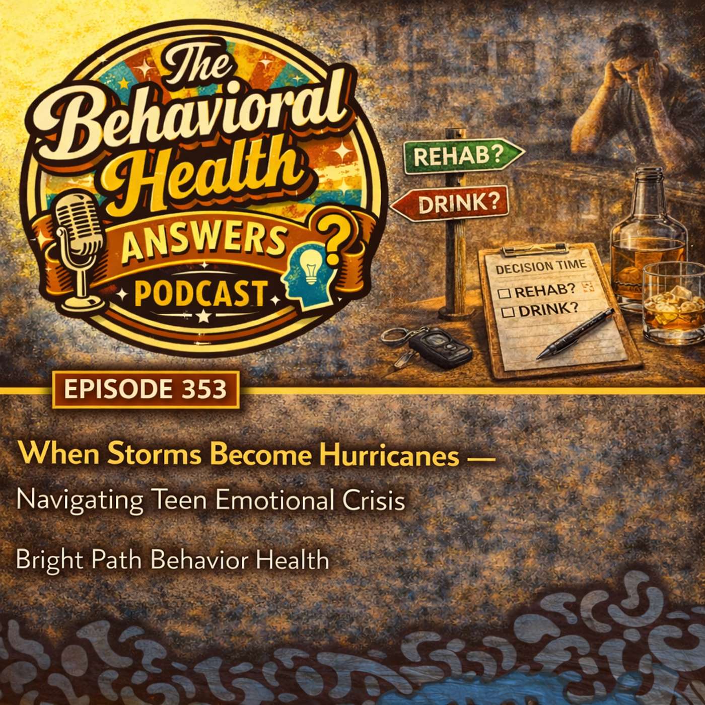 Episode 353: When Storms Become Hurricanes - Navigating Teen Emotional Crisis | Bright Path Behavior Health episode artwork