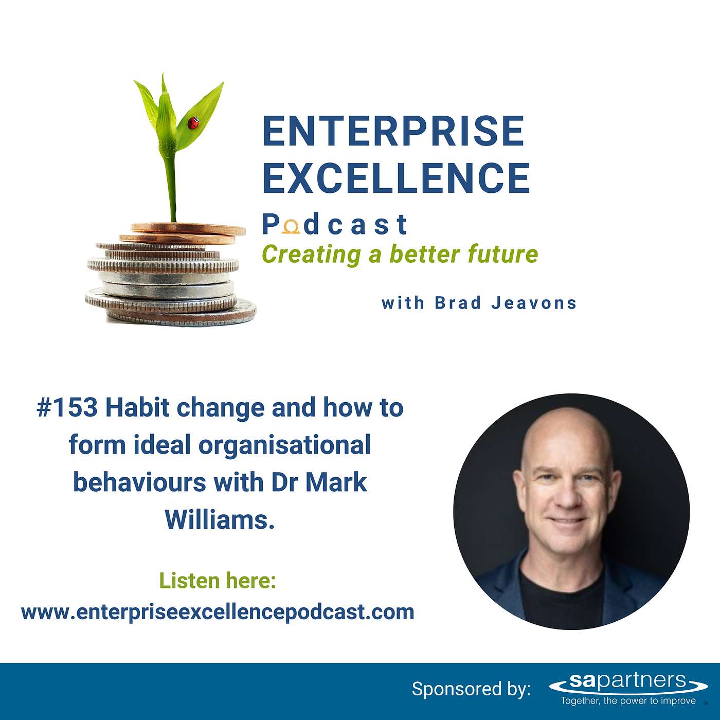 #153 Habit change and how to form ideal organisational behaviours with Dr Mark Williams. episode artwork
