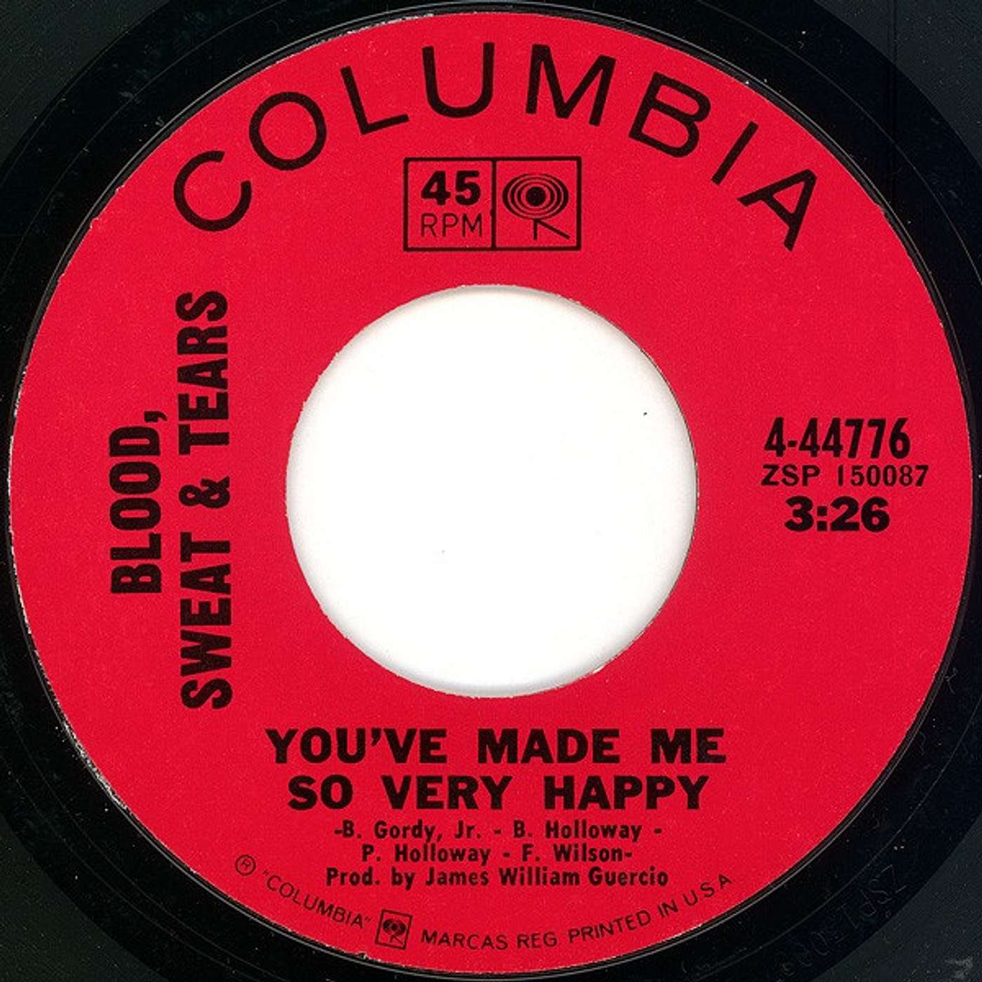 "You've Made Me So Very Happy" ~ Blood, Sweat & Tears