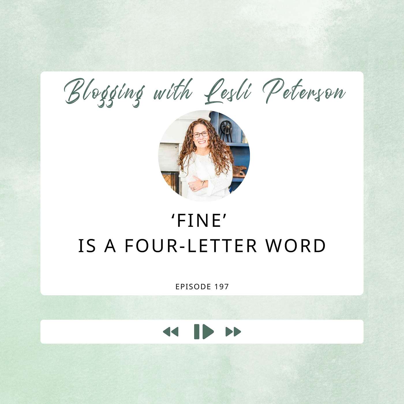 'FINE' Is a Four-Letter Word