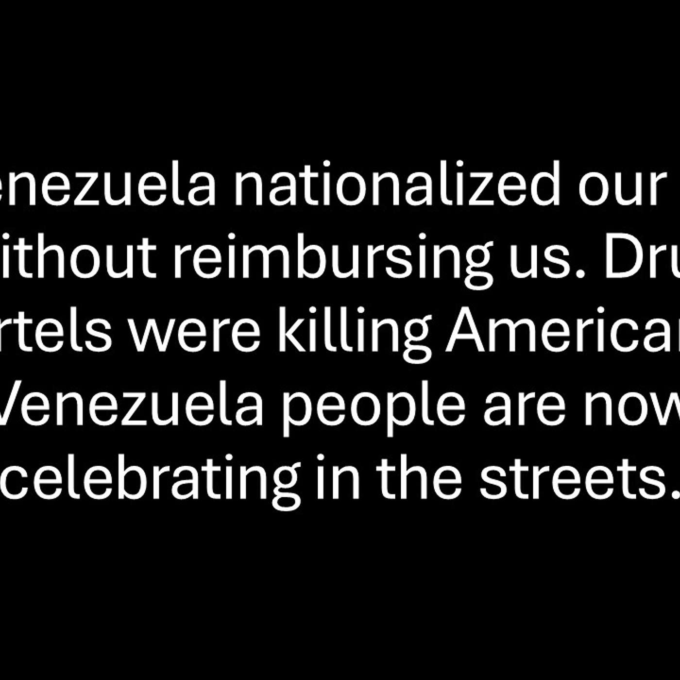 Somalis and Venezuelan Tyrants VS Americans