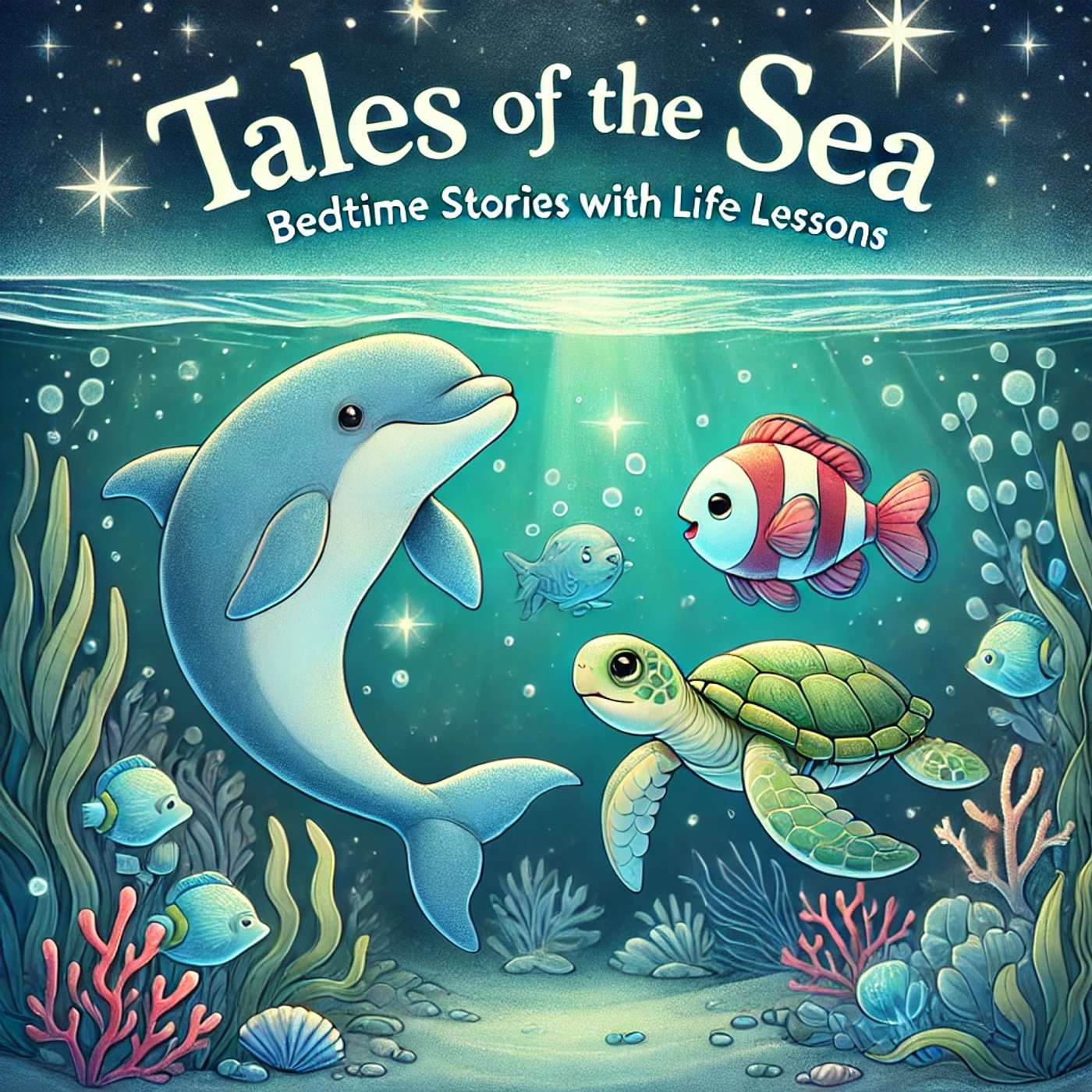"Tales of the Sea: Bedtime Stories with Life Lessons" podcast artwork