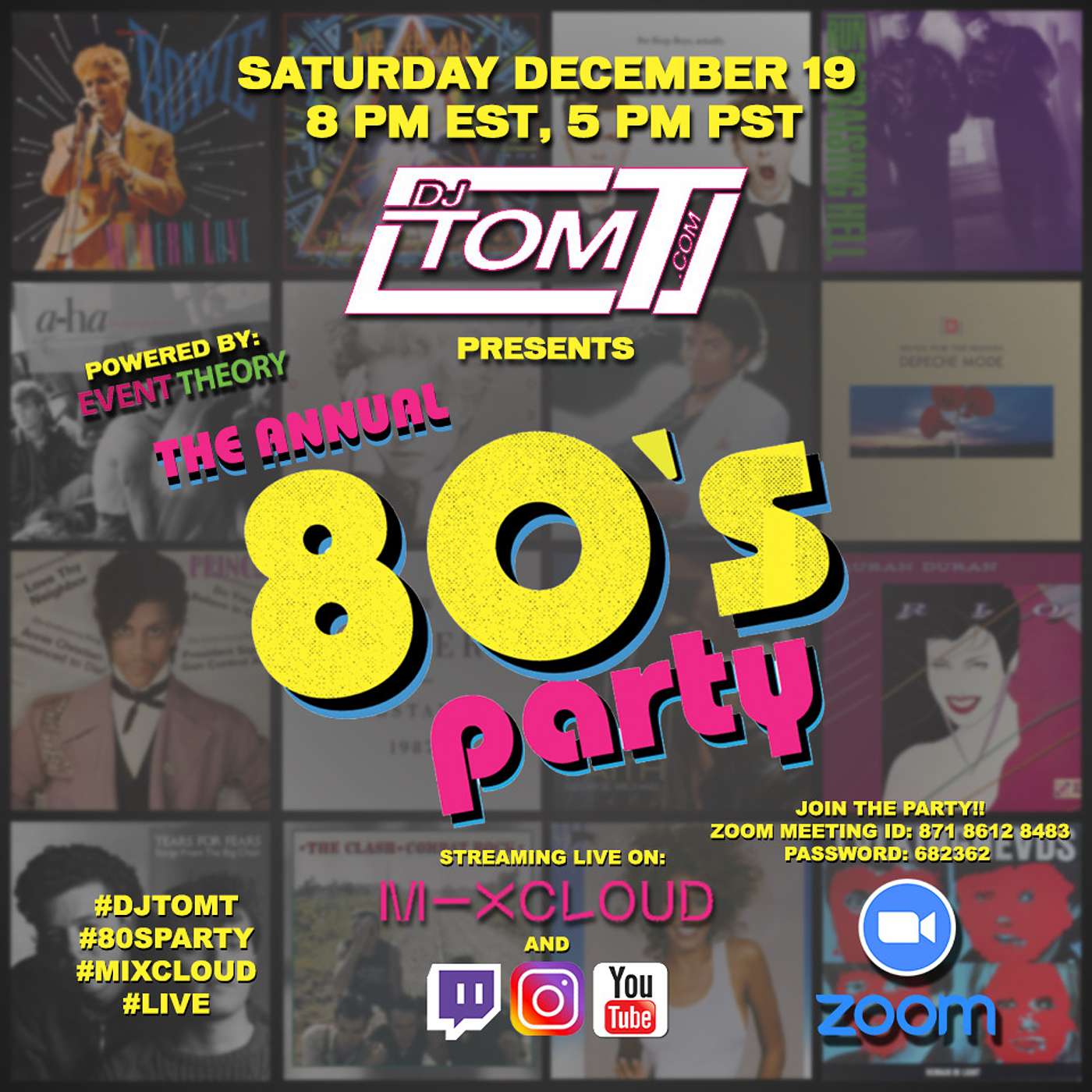 DJ Tom T's Annual 80's Party - LIVE -12/19/2020 episode artwork