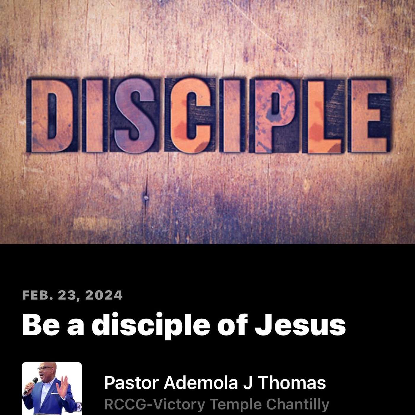 Be a disciple of Jesus episode artwork