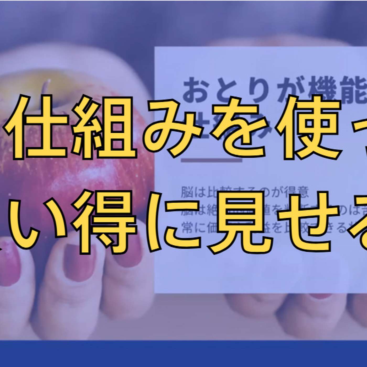 脳の仕組みを使って、「お買い得」に見せる