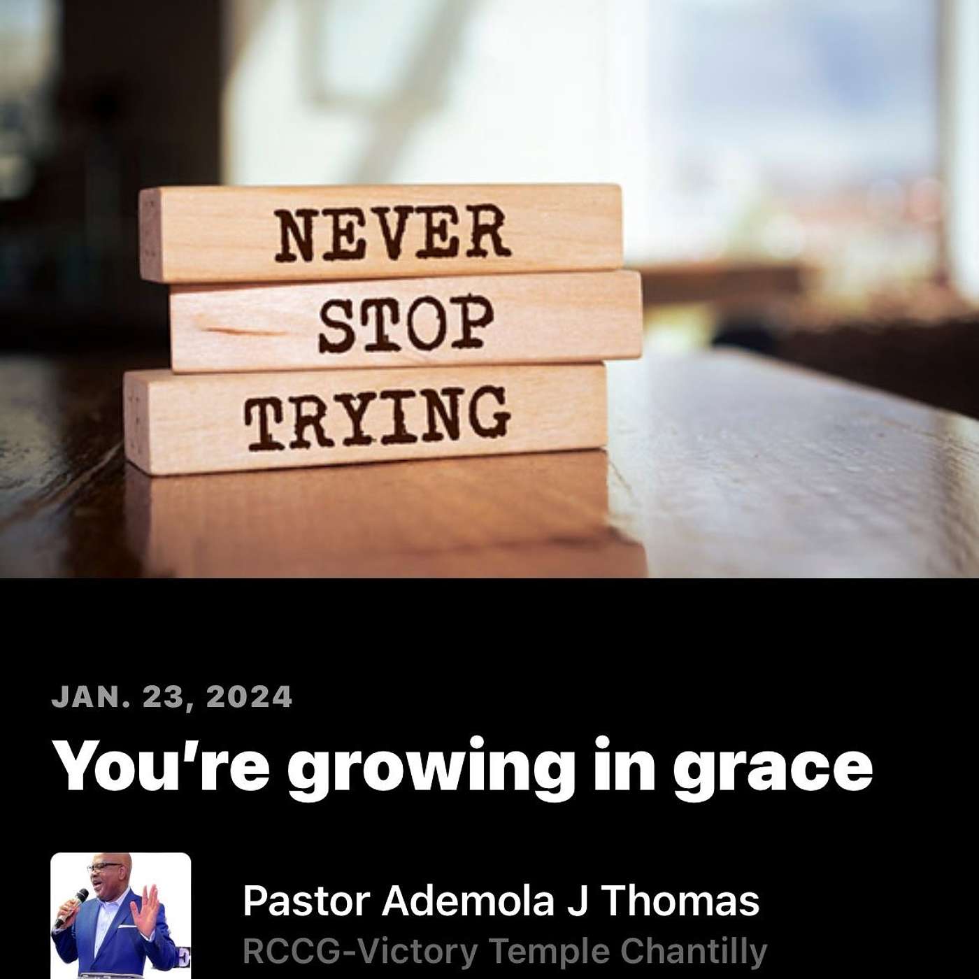 You're growing in grace. episode artwork