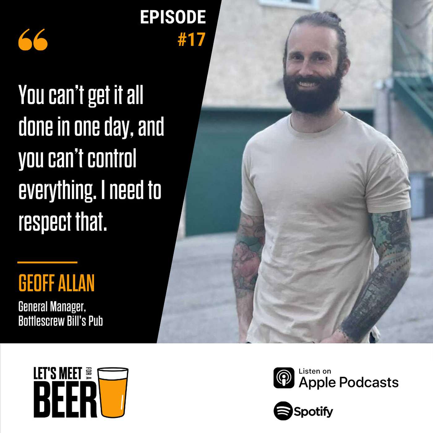 Episode 17 - Geoff Allan, General Manager - Bottlescrew Bill’s Pub