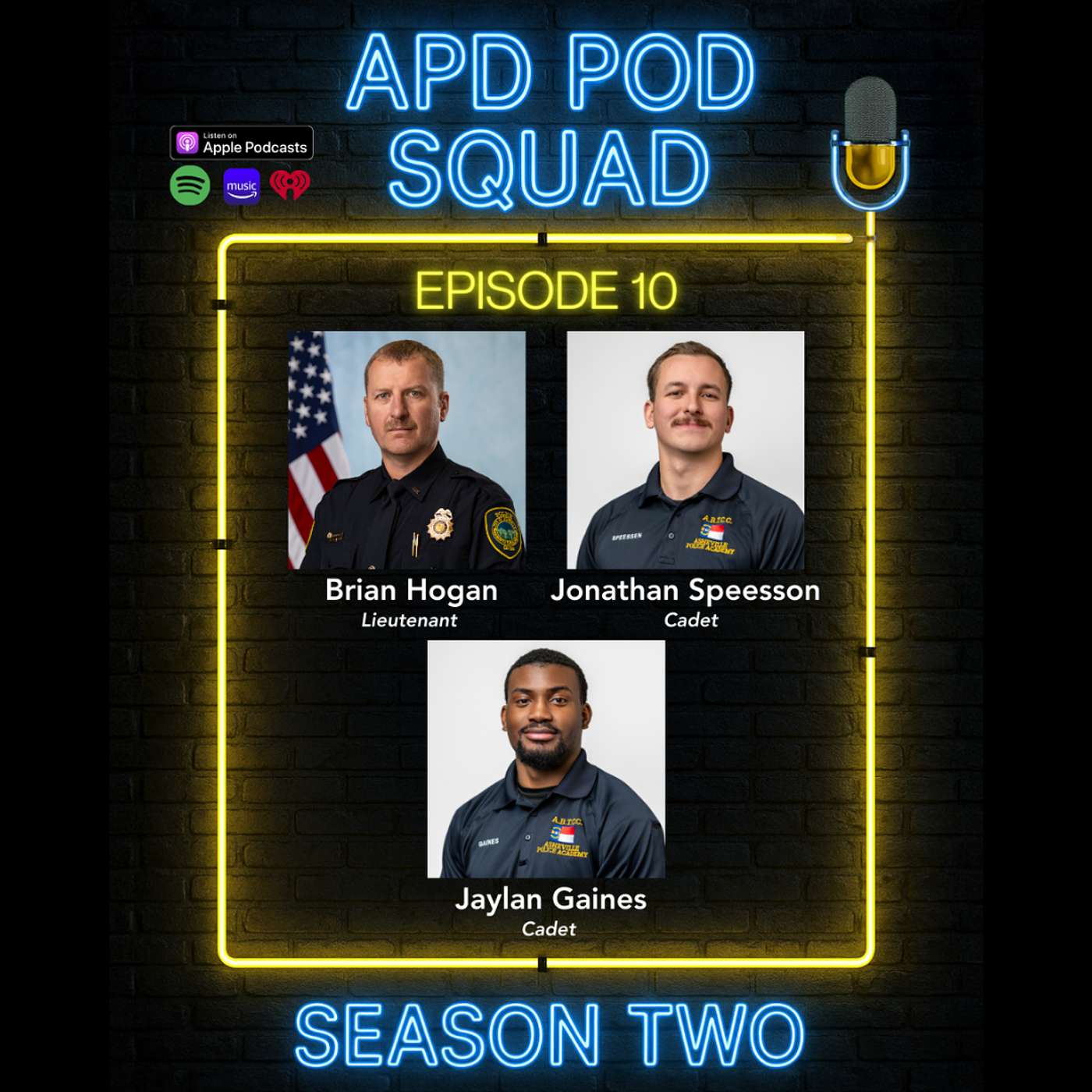 Season 2, Episode 10; Cadet Jaylan Gaines, Cadet Jonathan Speessen, and Lt. Brian Hogan