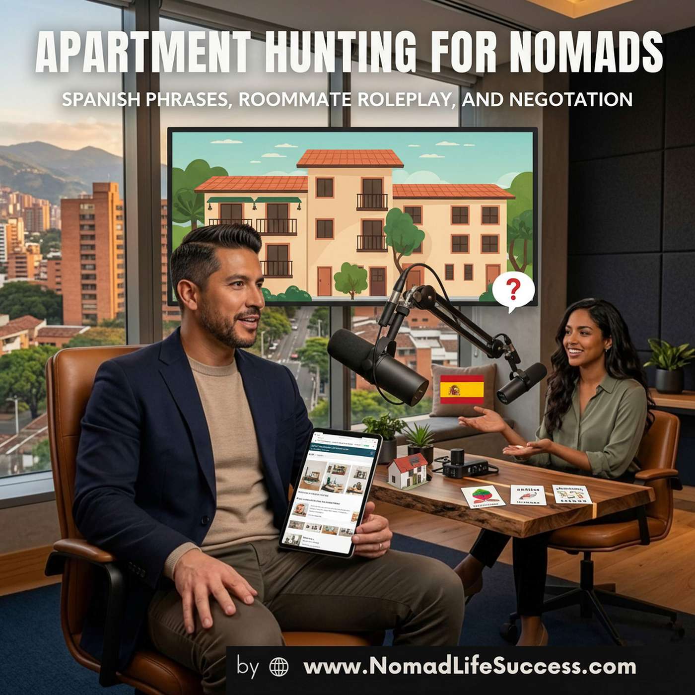 Apartment Hunting for Nomads: Spanish Phrases, Roommate Roleplay, and Negotiation episode artwork