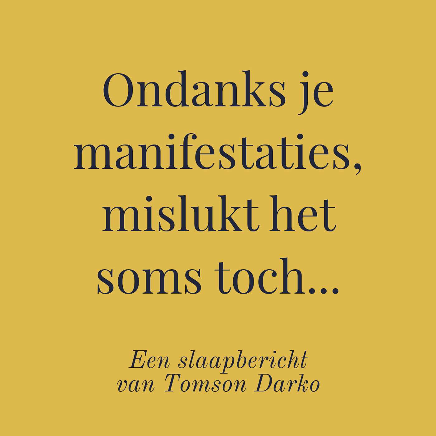 In slaap vallen met melancholie van Tomson Darko