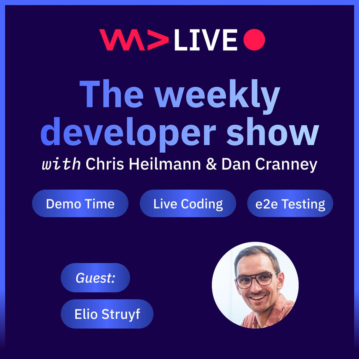 Demo Time, Live Coding, End-to-End Testing and more - Elio Struyf episode artwork