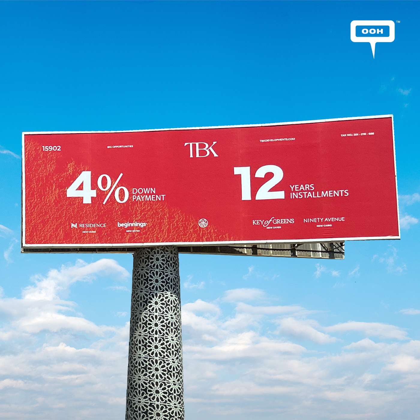 TBK Developments OOH Brings Payment Flexibility to Projects Across Cairo